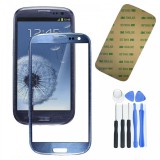 Sticla Display Fata Samsung Galaxy S3 i9300 neo ALBASTRU + kit scule + adeziv