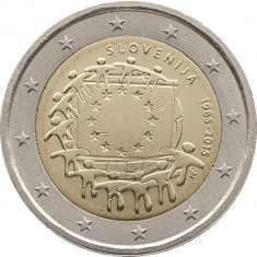 REDUCERE - Drapelul UE - Slovenia moneda comemorativa 2 euro 2015 - UNC foto