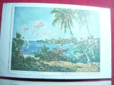 Set 2 Ilustrate Crucea Rosie-Colonii Franceze- Pictura- Mombasa de pe mal si iur