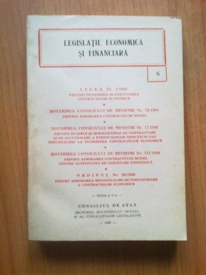 e4 Legislatie economica si financiara (Editia a V-a) - legea nr 3/1988 foto
