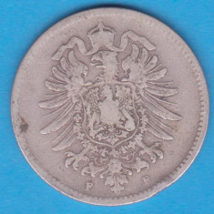 (7) MONEDA DIN ARGINT GERMANIA - 1 MARK 1874, LIT. F, NECURATATA