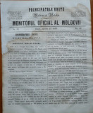 Principatele Unite , Monitorul oficial al Moldovii , Iasi , nr. 52 , 1859