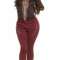 Curvy girls size jeans, bordeaux