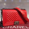 Geanta Chanel Le Boy Chevron Medium Size * Piele Ecologica First Class Premium *