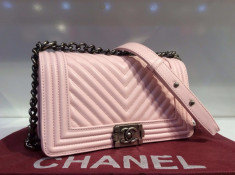 Geanta Chanel Le Boy Chevron Medium Size * Piele Ecologica First Class Premium * foto