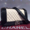 Geanta Chanel Le Boy Black&amp;White * Medium Size * Piele Ecologica First Class