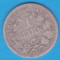 (5) MONEDA DIN ARGINT GERMANIA - 1 MARK 1874, LIT. F, NECURATATA