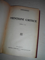 PERPESSICIUS- MENTIUNI CRITICE, SERIA I-A, 1928 foto