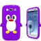 Husa silicon model pinguin MOV Samsung Galaxy S3 i9300 + folie ecran
