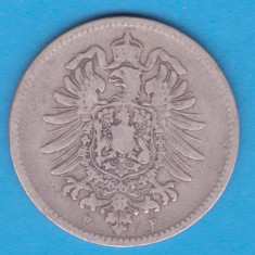 (4) MONEDA DIN ARGINT GERMANIA - 1 MARK 1874, LIT. F, NECURATATA