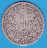 (5) MONEDA DIN ARGINT GERMANIA - 1 MARK 1875, LIT. C, PURITATE 900, NECURATATA, Europa