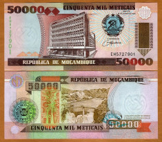 MOZAMBIC- 50000 METICAIS 1993- P 138- UNC!! foto