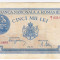 1)Bancnota 5000 lei 2 mai 1944 VF/XF portret Traian+Decebal