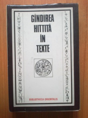 w1 Gandirea hitita in texte foto