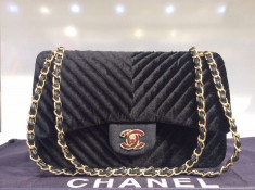 Geanta Chanel Jumbo Velvet Chevron * Diferite Culori * foto