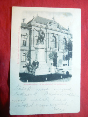 Ilustrata clasica Soborul Kozsuth-Miskolcz circulat 1899 Ungaria foto