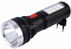 Lanterna Cu Acumulator 700mAh Si Led 1W + 8 SMD-uri YJ-227 foto