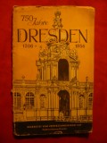 Harta Dresda Germania - la 750 Ani de la infiintare ,cu text reclama