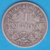 (8) MONEDA DIN ARGINT GERMANIA - 1 MARK 1875, LIT. F, PURITATE 900, NECURATATA, Europa