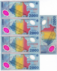LOT 5 bancnote 2000 lei 1999 eclipsa foto