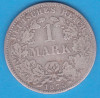 (5) MONEDA DIN ARGINT GERMANIA - 1 MARK 1875, LIT. H, PURITATE 900, NECURATATA, Europa