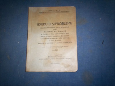 EXERCITII SI PROBLEME ... MARIA DICU foto