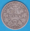 (4) MONEDA DIN ARGINT GERMANIA - 1 MARK 1876, LIT. C, PURITATE 900, NECURATATA, Europa