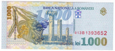 Bancnota 1000 lei 1998 UNC portret Eminescu foto