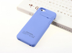 Baterie extinsa model Husa 2200mAh Iphone 5 5G 5S bleu foto