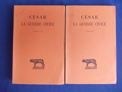 IULIUS CESAR - LA GUERRE CIVILE ( BELLUM CIVILE ) * 2 VOL. - PARIS - 1936 # foto