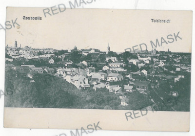 2732 - CERNAUTI, Bucovina, Panorama - old postcard - used - 1915 foto