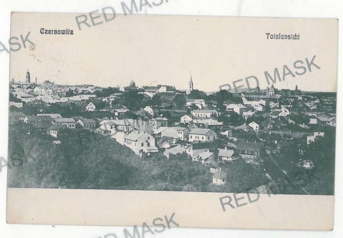 2732 - CERNAUTI, Bucovina, Panorama - old postcard - used - 1915