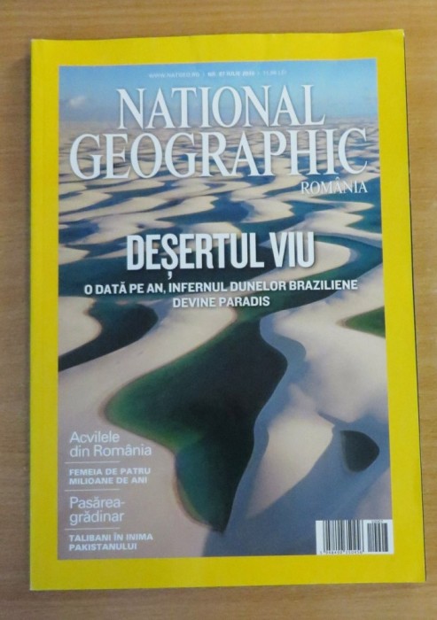 National Geographic Romania #Iulie 2010 - Desertul Viu, Acvilele din Romania National Geographic Romania #Iulie 2010 - Desertul Viu, Acvilele din Romania