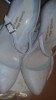 Vand pantofi albi din piele, 36, Piele naturala, Alb