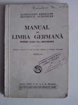 Manual de limba germana cl. a VI-a / R2P5F foto