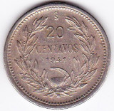 Chile 20 centavos 1941 fauna,condor,vultur, America Centrala si de Sud