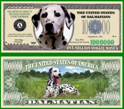 USA 1 Million Dollars UNC Dalmatian foto