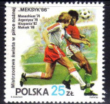 POLONIA 1986, Sport - Fotbal, serie neuzată, MNH