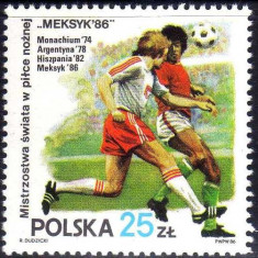 POLONIA 1986, Sport - Fotbal, serie neuzată, MNH