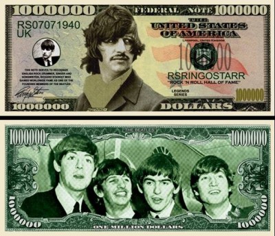 USA 1 Million Dollars Beatles Ringo Starr UNC foto