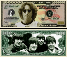 USA 1 Million Dollars Beatles John Lennon UNC foto