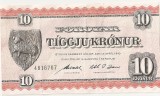 INSULELE FAEROE FEROE 10 KRONUR 1949( 1954) XF