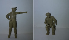 + Lot 2 Figurine 1/35 Tamiya montate - Ofiter britanic si sofer Desert Rats + foto