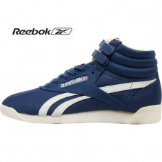 Adidasi originali Reebok Womens Freestyle Hi Vintage Inspired Blue foto