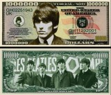 USA 1 Million Dollars Beatles George Harrison UNC