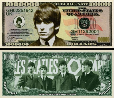 USA 1 Million Dollars Beatles George Harrison UNC foto