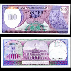 !!! SURINAM - 100 GULDENI 1985 - P 128 - UNC