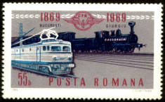 Romania 1969 LP 712 - serie nestampilata MNH &amp;quot;Linia ferata Bucuresti-Giurgiu&amp;quot; foto