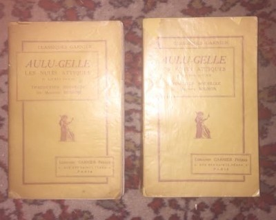 Aulus Gellius NOPTI ATTICE volumele 2-3/ 3 in franceza bilingv foto