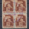 1945 ROMANIA 1945 stampila Posta Salajului Simleu pe bloc 4 timbre maghiare